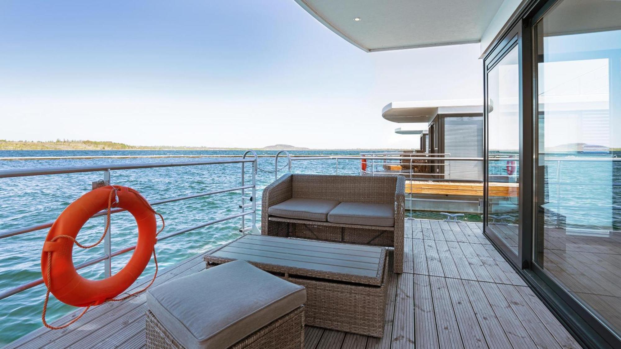 Hausboot Geiseltalsee - Floating House - Well Hausboote - Family & Friends Braunsbedra 外观 照片